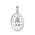 Religious Our Lady Of Guadalupe Medal Virgin Mary Necklace Pendant Sterling Silver - Image 2