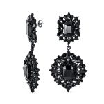 Crystal Art Deco Vintage Gatsby Gemstone Dangle Earrings