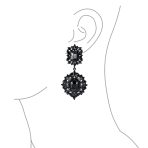 Crystal Art Deco Vintage Gatsby Gemstone Dangle Earrings - Image 3