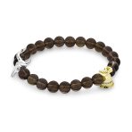 Texas Longhorn Stretch Bracelet with Brown Beads - Image 2