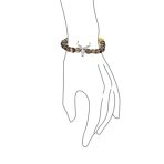 Texas Longhorn Stretch Bracelet with Brown Beads - Image 3