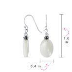 Bali Green Jade Oval Gemstone Drop Earrings .925Sterling Silver - Image 8