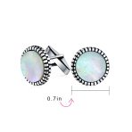 Classic Round Black Onyx Shirt Cufflinks for Men - Sterling Silver Bullet Hinge - Image 10