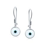 Spiritual Protection Multicolor Nazar Evil Eye Dangle Earrings Sterling Silver - Image 8