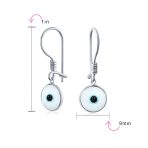 Set of 2 Spiritual Protection Nazar Evil Eye Dangle Earrings Sterling Silver - Image 5
