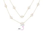 Fashion Enamel Flower Strand Necklace 14K Gold Plated 36 Inch Crystal Accents - Image 16