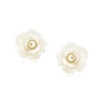 Romantic Set of 3 Floral 3D Carved Red, Purple, Black, Rose Flower Stud Earrings 10MM - Image 8