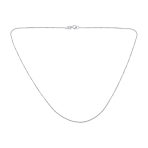 0.75MM Thin 14K Gold Cuban Curb Chain Necklace Rose White