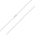 0.75MM Thin 14K Gold Cuban Curb Chain Necklace Rose White - Image 3