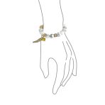 Spiritual Feather Charm Stretch Bracelet with Heart & Angel Wing Beads - Image 4