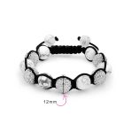 Black Navy Blue Gold Bead Pave Crystal Ball Strand Bracelet - Image 13