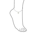 White Opal Hawaiian Plumeria Flower Anklet Ankle Bracelet .925 Sterling Silver - Image 2