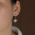 Dangle Gemstone Earrings Opal Heart Turtle Drop in Sterling Silver - Image 5