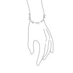 Nautical Created Blue White Opal Inlay Dolphins Bracelet .925 Sterling Silver - Image 6