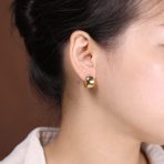 Simple Wide Huggie Hoop Earrings Gold Plated .925 Sterling Silver Polished Hinge Closure - Image 6