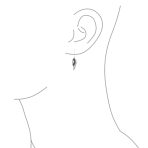 Spiritual Guardian Angel Wing Earrings Cubic Zirconia Black & White CZ Leverback - Image 4