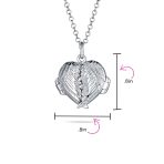 Vintage Style Guardian Angel Wing Heart Locket Necklace for Teens Silver Pendant - Image 6