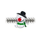 Christmas Charm Bead Snowman with Black Hat & Carrot Nose for European Bracelet - Image 3