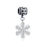 Christmas Charm Bead Snowflake Crystal Dangle for Bracelets