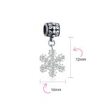 Christmas Charm Bead Snowflake Crystal Dangle for Bracelets - Image 4