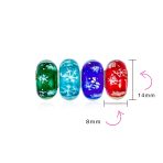 Christmas Charm Bead Snowflake Green Murano Glass Spacer for European Bracelets - Image 6