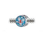 Christmas Charm Bead Red Hat & Blue Snowflake for European Bracelet Silver - Image 3