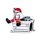 Colorful Christmas Charm Bead Tree Snowman Santa and Sled for European Bracelet - Image 5