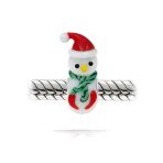 Set of 2 Christmas Charm Bead Snowman Murano Glass Silver for European Bracelet - Image 3