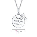 Spiritual Christian Eternal Circle Cross Pendant Necklace in Sterling Silver - Image 6