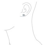 Lucky Dainty Small Gemstone Created Opal Elephant Stud Earrings Sterling Silver - Image 6