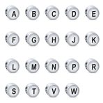 Initial Alphabet Bead Charm Sterling Silver A-Z Block Letter for Bracelet - Image 10