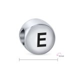 Initial Alphabet Bead Charm Sterling Silver A-Z Block Letter for Bracelet - Image 7