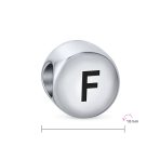 Initial Alphabet Bead Charm Sterling Silver A-Z Block Letter for Bracelet - Image 8