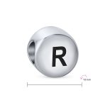 Initial Alphabet Bead Charm Sterling Silver A-Z Block Letter for Bracelet - Image 9