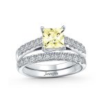 Classic 3CT Cubic Zirconia CZ Princess Cut Solitaire Engagement Ring Set Pave Band Sterling Silver - Image 6