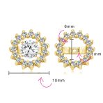 Removable CZ Cubic Zirconia Halo Earring Jackets for Studs .925 Sterling Silver - Image 27