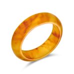 Good Luck Energy Smooth Stackable Natural Gemstone Jade Band Ring - Image 5