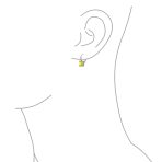2CT Imitation Pink Tourmaline Solitaire Square CZ Drop Earrings Silver - Image 9
