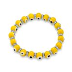 Colorful Turkish Glass Bead Evil Eye Stretch Bracelet with Crystal Spacers - Image 14