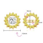 Removable CZ Cubic Zirconia Halo Earring Jackets for Studs .925 Sterling Silver - Image 30