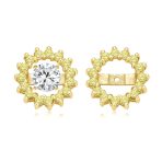 Removable CZ Cubic Zirconia Halo Earring Jackets for Studs .925 Sterling Silver - Image 6