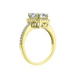 Art Deco Style 3CT Halo CZ Emerald Cut Engagement Ring .925 Sterling Silver - Image 6