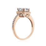 Art Deco Style 3CT Halo CZ Emerald Cut Engagement Ring .925 Sterling Silver - Image 7