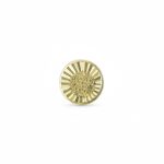 Simple Classic 10K Gold Drop Ball Earrings with Star Burst Design 5MM Studs
