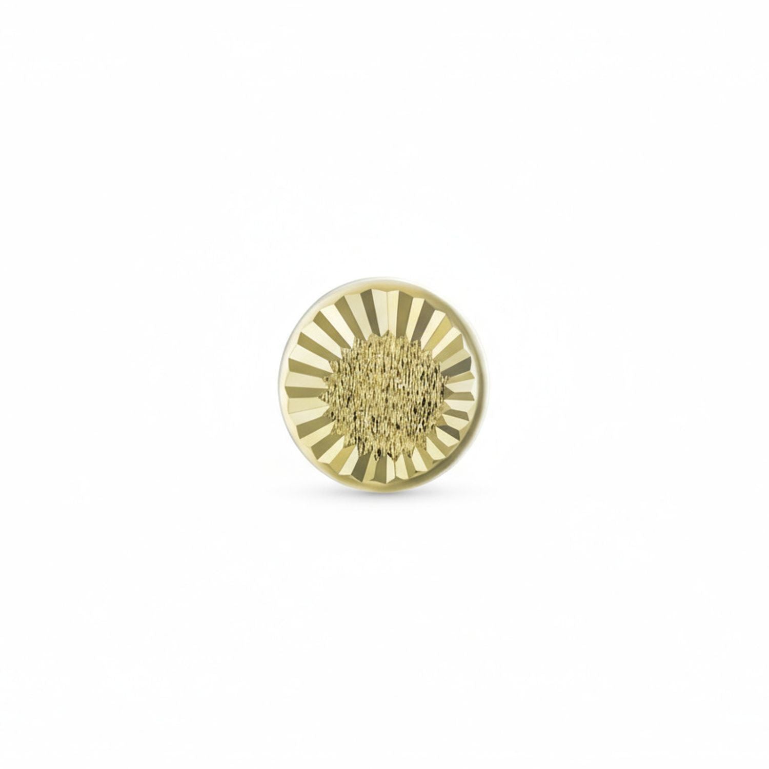 yellow_gold_earrings_simple_yellow_gold_single_stud_bro-10k180-b-1p-az Simple Classic 10K Gold Drop Ball Earrings with Star Burst Design 5MM Studs - Image 1