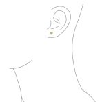 Minimalist 10K Yellow Gold Split Heart Stud Earrings with Secure Screw Back 8MM - Image 3