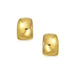 Set of 2 Huggie Shrimp Half Hoop Clip-On Earrings Gold - Image 2