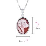 Vintage Antique Style Dog Portrait Cameo Pendant Necklace in Sterling Silver - Image 4
