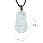 Yogi Protection Amulet Jade Buddha Pendant Necklace Black Cord 16-24 Inch - Image 4