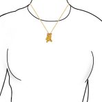Yorkshire Shih Tzu Dog Stud Earrings Pendant or Brooch Jewelry Set Gold Plated - Image 5